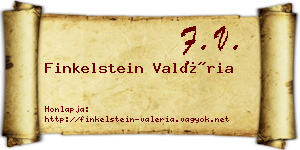 Finkelstein Valéria névjegykártya